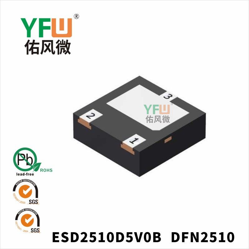 ESD2510D5V0B DFN2510_Marking:5B. ESD Protection Diode_YFW brand