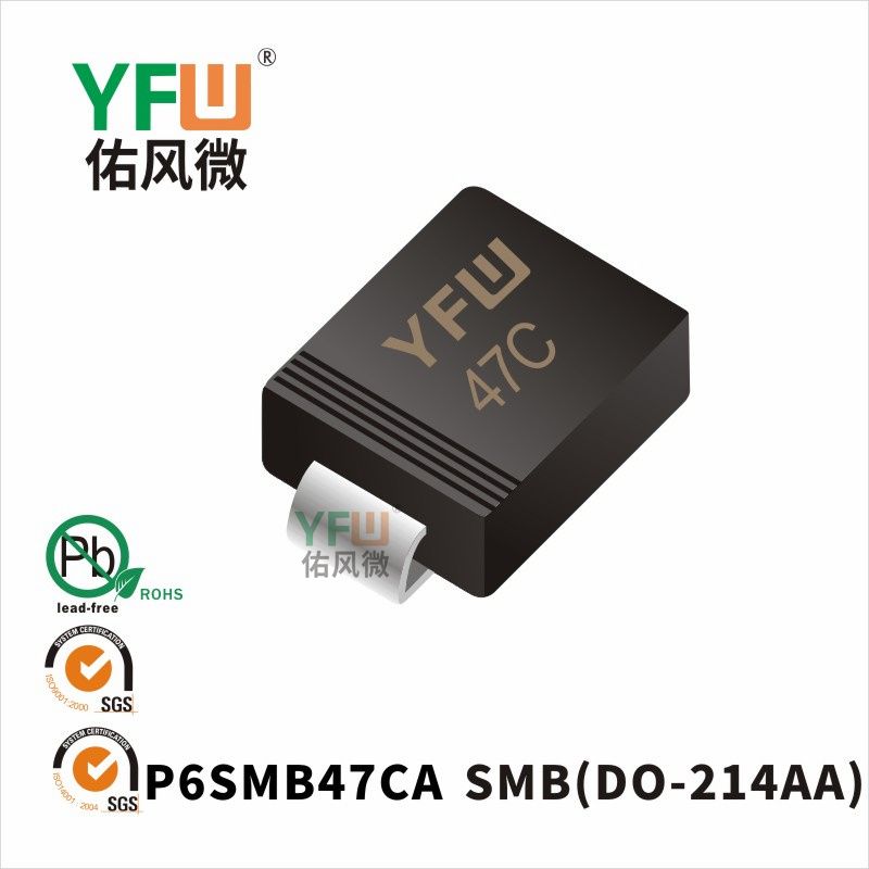 P6SMB47CA SMB(DO-214AA)_Marking:47C_Transient Voltage Suppressor_YFW brand